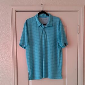 Light Blue Striped Polo Shirt